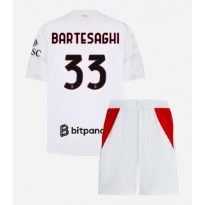 AC Milan Davide Bartesaghi #33 Udebanetrøje Børn 2026-27 Kortærmet (+ Korte bukser)